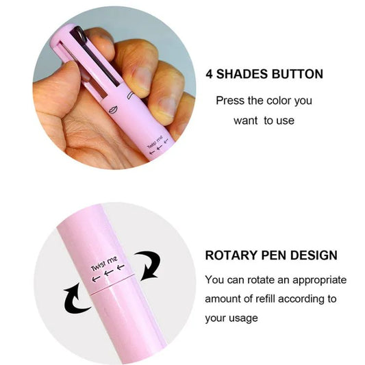 Makeup Pen 4 in 1 Eyebrow Pencil Waterproof Long Lasting